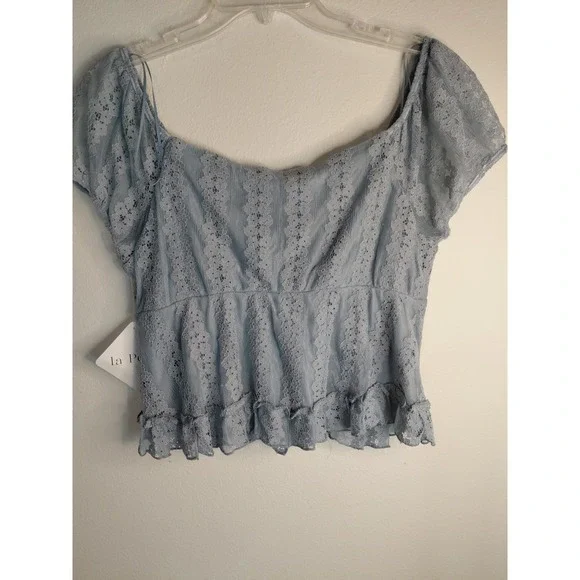 XL La Peche Y2K Babydoll Cottagecore Coquette Lace Floral Dainty Boho  Juniors - Picture 6 of 8